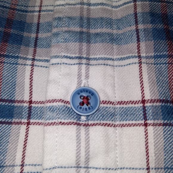 Twillory Men's Medium Long Sleeve Flannel Shirt Blue‎ - Picture 6 of 9